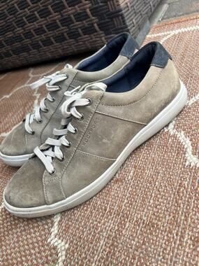 Rockport Jarvis Gray Leather Comfort Casual Lace Up Sneakers Mens 10.5